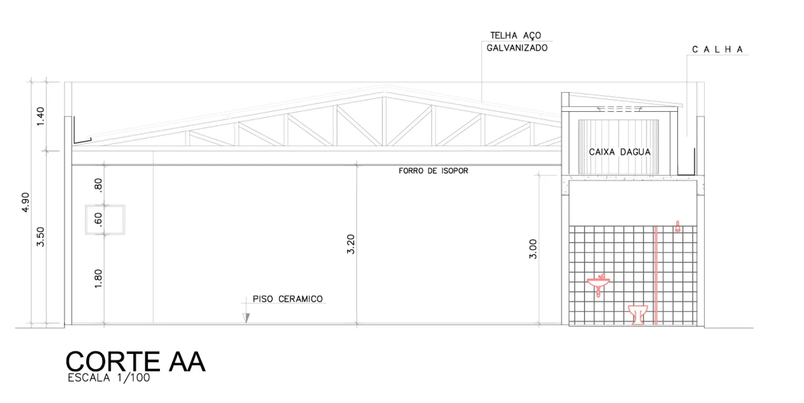 Projeto arquitetônico de galpão industrial
