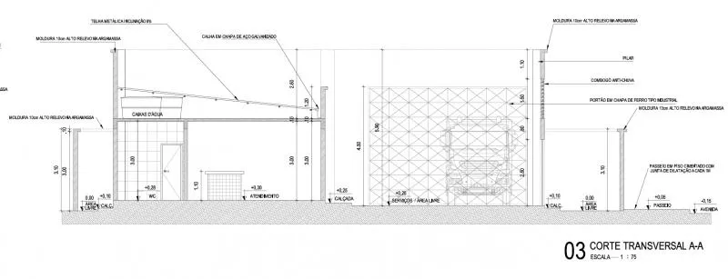 Projeto arquitetônico industrial